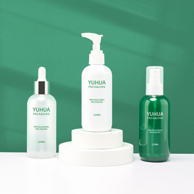 로션 크림 패키징을 출력하는 120ML 150 밀리람베르트 녹색 플라스틱 적하관 보틀 실크 스크린