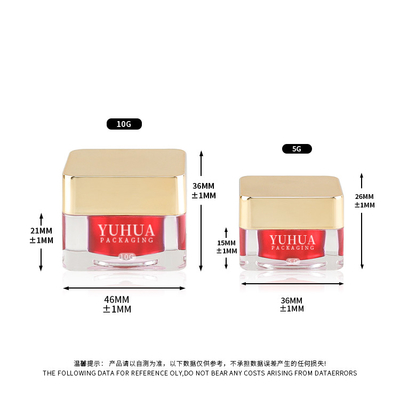 피부 관리 패키징을 위한 5g 10g 아크릴 케케묵은 크림 포트 병