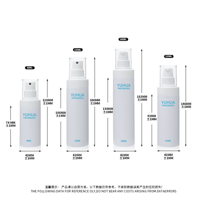 사용자 지정 로고 120ml 150ml 180ml 흰색 플라스틱 스프레이 펌프 병
