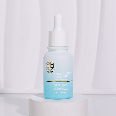 얼굴 관리 오일 로고와 맞춤형 1oz 30ml 유리 혈청 방울 병