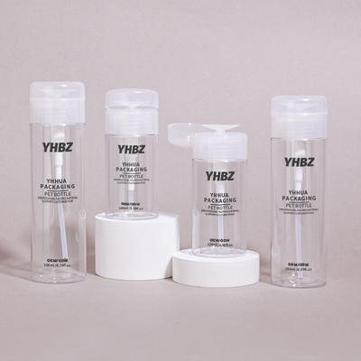 액체 제거 및 메이크업 토너를 위해 100ml-500ml 사용자 정의 가능한 둥근 플라스틱 병