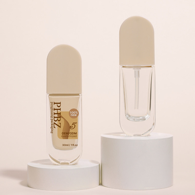 유리 액체 기초 병 30ml 타원형 액체 크림 로션 병