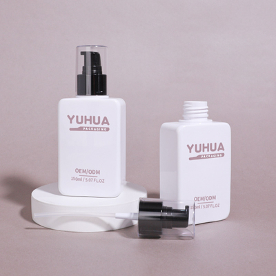 도매 선명한 플라스틱 로션 병 150ml 평면 샴푸 및 컨디셔너 병