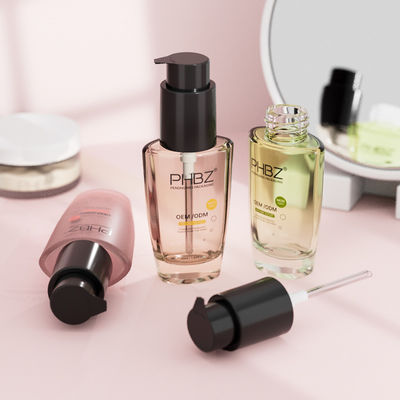 토대 병 체액을 위한 유리 로션 병 머리 기름 정액 기름