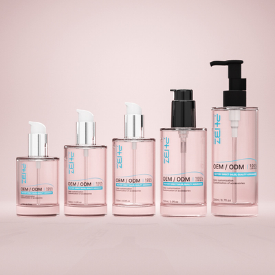 맞춤형 유리 화장품 병 100ml 120ml 150ml 세럼 로션 펌프 병