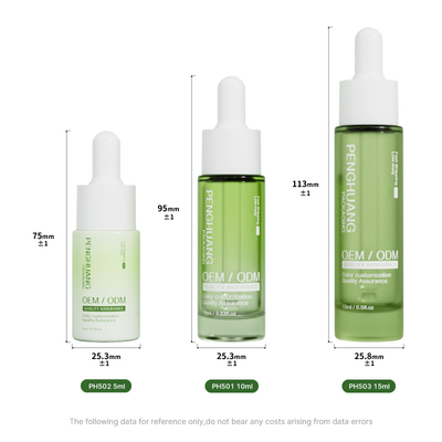 5ml 10ml 15ml 유리 혈청 방울병 에센스 오일 유리 병