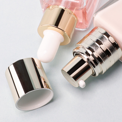 정사각형 투명한 기초 유리 병 15ml 샘플 크기 화장품 로션 병