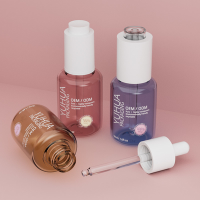 50ml 맞춤형 세럽 드롭퍼 병 ODM/OEM 맑은 오일 세럽 플라스틱 병