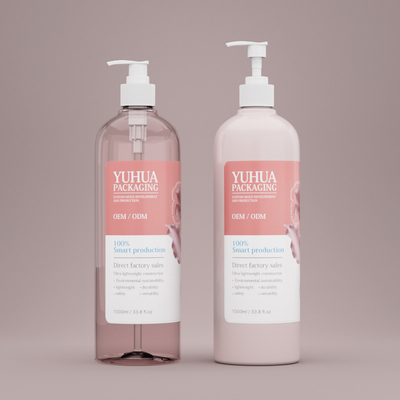 도매 플라스틱 로션 병 흰색1000ML 맞춤 PET 샴푸 및 컨디셔너 병