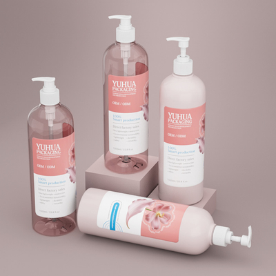 도매 플라스틱 로션 병 흰색1000ML 맞춤 PET 샴푸 및 컨디셔너 병