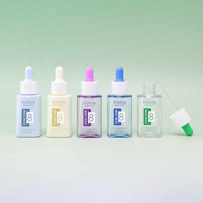 에센셜 오일 및 스킨케어를 위한 로고 인쇄 50ml PET 세럼 드로퍼 병