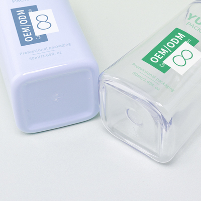 에센셜 오일 및 스킨케어를 위한 로고 인쇄 50ml PET 세럼 드로퍼 병