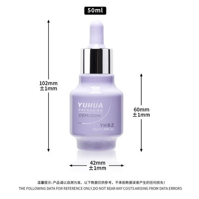 50ml 용량 세럼 드로퍼 병 (맞춤형 실크 스크린/핫 스탬핑/라벨 인쇄, 소요 기간 15-20일)