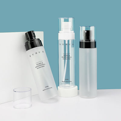 150ml Frosted Transparent PET Spray Bottle with Makeup Toner Lotion Pump for Skincare Packaging