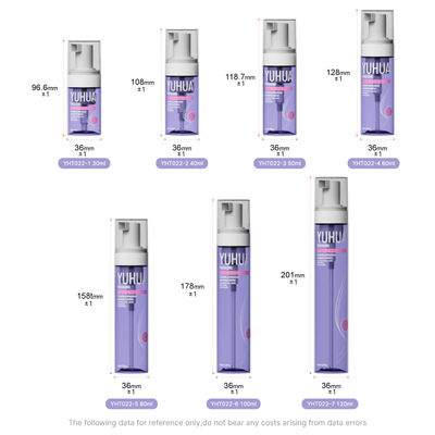 High Capacity Plastic Foam Bottle Tight Sealing Recyclable 30ml 40ml 50ml 60ml 80ml 100ml 120ml