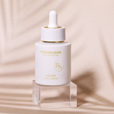 맞춤형 스킨케어 요구 사항을 위한 투명 유리 세럼 드로퍼 병