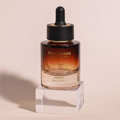 맞춤형 스킨케어 요구 사항을 위한 투명 유리 세럼 드로퍼 병