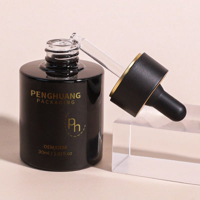 고객 요구 사항에 따라 사용자 정의 로고와 함께 둥근 유리 드롭퍼 병