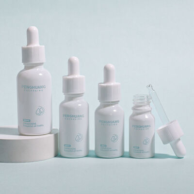 유리 오일 드롭퍼 유리 병 로고 에센셜 오일 세럽 및 화장품 용도로 설계 된 사용자 지정 부드러운 컨테이너