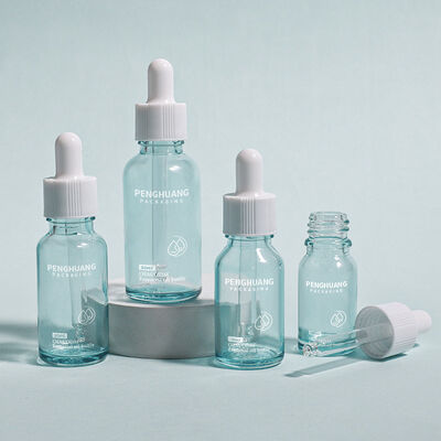 유리 오일 드롭퍼 유리 병 로고 에센셜 오일 세럽 및 화장품 용도로 설계 된 사용자 지정 부드러운 컨테이너