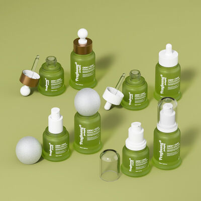 에센스 오일 정액 병 핫 스탬핑 인쇄를 특징으로 스타일리시한 화장품 포장과 피부 관리 제품 호소