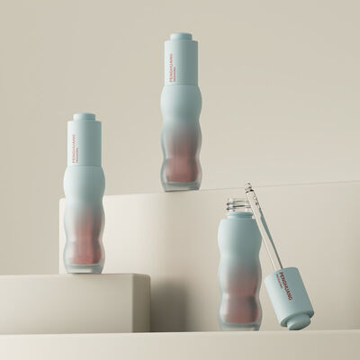Ecofriendly serum oil bottle featuring aluminum and plastic PP collar material suitable for essential oils cosmetic skincare packaging