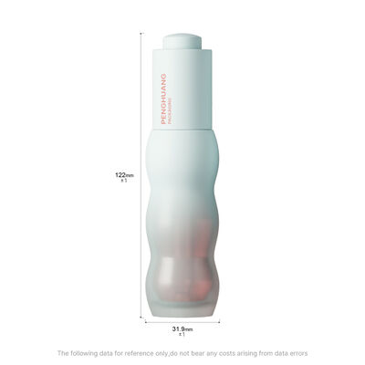 Ecofriendly serum oil bottle featuring aluminum and plastic PP collar material suitable for essential oils cosmetic skincare packaging