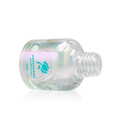 실버 스포이드가 있는 독특한 디자인의 30ml 세럼 병