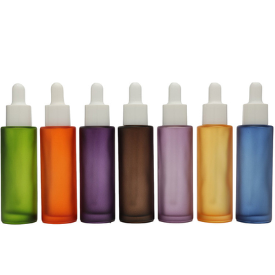 색상 얼음 50ml 빈 혈청 방울 유리 병 기름 포장