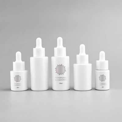 정유 혈청 명확한 서리로 덥은 색깔 유리제 점적기 병 30ml 20ml