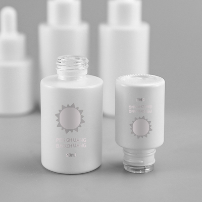 정유 혈청 명확한 서리로 덥은 색깔 유리제 점적기 병 30ml 20ml
