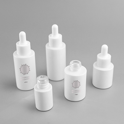 정유 혈청 명확한 서리로 덥은 색깔 유리제 점적기 병 30ml 20ml