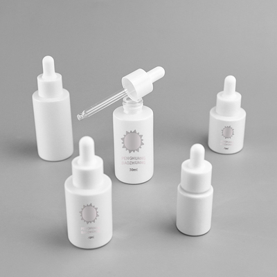 정유 혈청 명확한 서리로 덥은 색깔 유리제 점적기 병 30ml 20ml