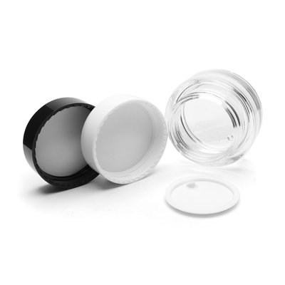 편평한 둥근 얼굴에 바르는 크림 단지 명확한 유리제 크림 단지 50g 30g를 포장하는 화장품