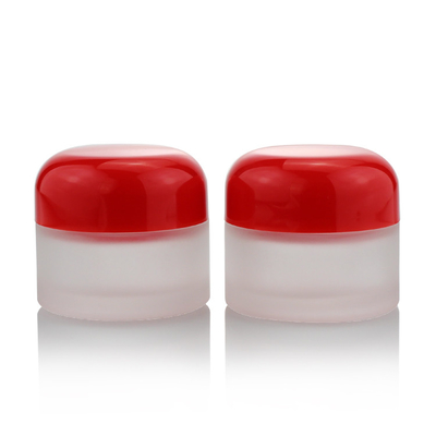 젖빛 유리 단지 15g 15ml 둥근 유리 단지를 포장하는 소형 아이 크림 콘테이너