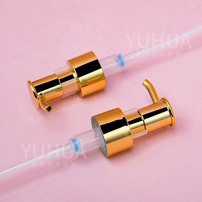 PET 플라스틱 원통 화장용 샴푸 펌프 병 골드 칼라 펌프 130/150 밀리람베르트