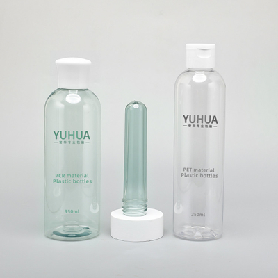 350ML 플라스틱 포장용 병은 PCR 주문 제작된 실린더 캡 펌프를 재활용했습니다
