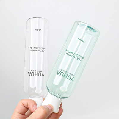 350ML 플라스틱 포장용 병은 PCR 주문 제작된 실린더 캡 펌프를 재활용했습니다