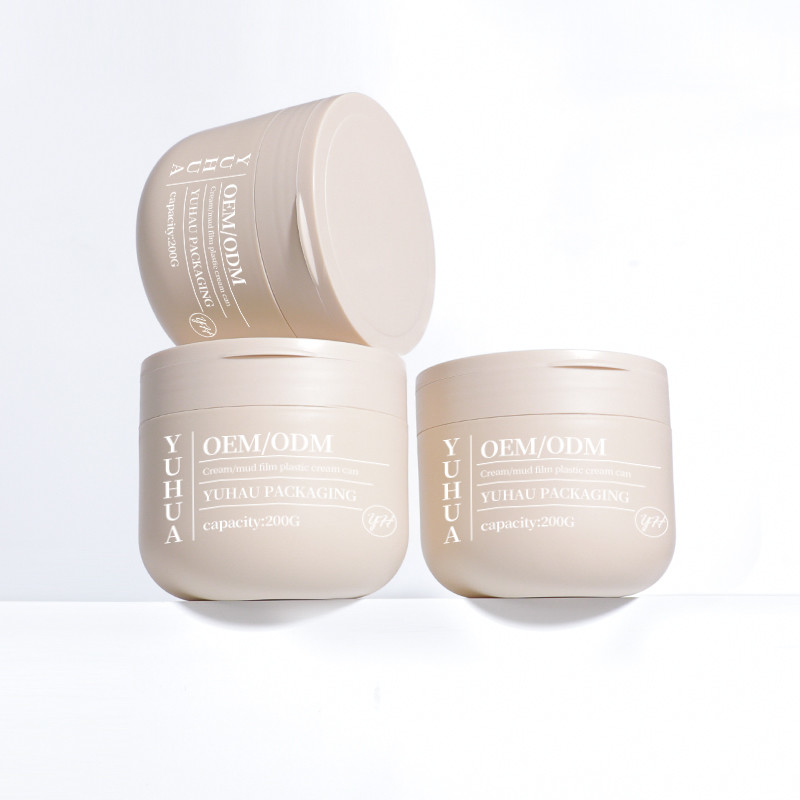 OEM ODM 이중 벽 플라스틱 크림 잔 200ml 빈 둥근 PP 매트 헤어 케어 마스크 컨테이너 잔