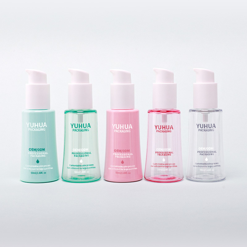 플라스틱 페이셜 바디 로션 펌프 보틀 50ml 원뿔형 오일 세럼 보틀, 효과적인 스킨케어 솔루션