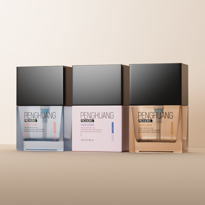 맞춤형 디자인 스킨케어 포장 투명 및 25ml 용량 제품용