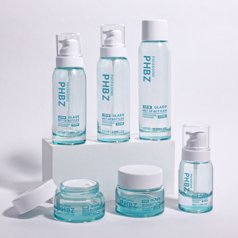 ODM OEM 수용 둥근 고급 화장품 포장 병 고급 크림 세럼 및 다른 아름다움 필수품에 적합