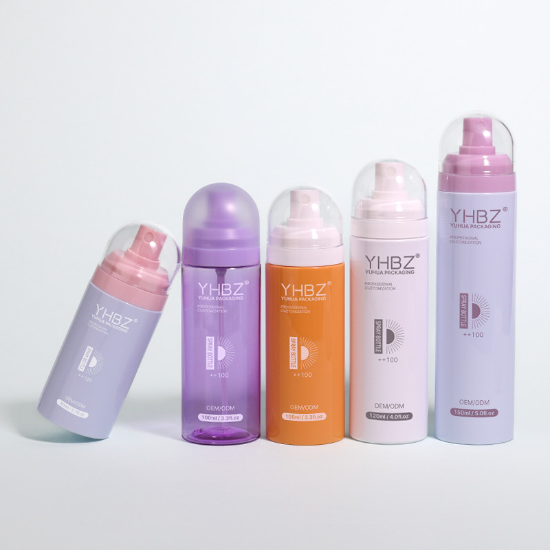 사용자 지정 로고 맑은 플라스틱 스프레이 병 80ml 100ml 120ml 화장품 얇은 안개 스프레이 병
