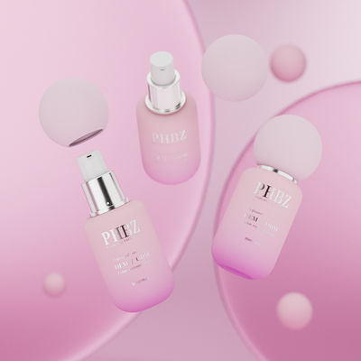 둥근 유리 크림 로션 병 30ml 사용자 지정 로고