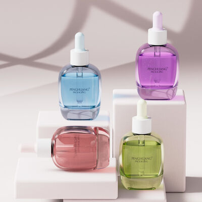 30ml 유리 세럼 드로퍼 병, 에센셜 오일 및 스킨케어 제품에 이상적인 실크 스크린 핫 스탬핑 라벨링이 특징인 오일 세럼 병