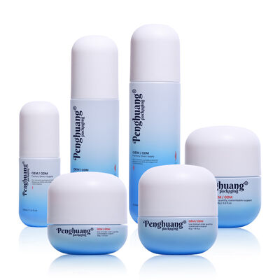 맞춤형 로고 및 색상 개인화가 가능한 실크 스크린 인쇄 표면 처리 유리 화장품 포장 세트