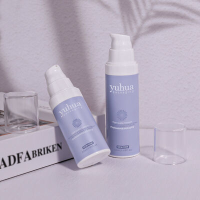 화장품 세럼 톤러 포장 및 사용자 지정 로고 인쇄용 공기 없는 펌프와 나사 뚜?? 이 있는 재활용 가능한 플라스틱 로션 병