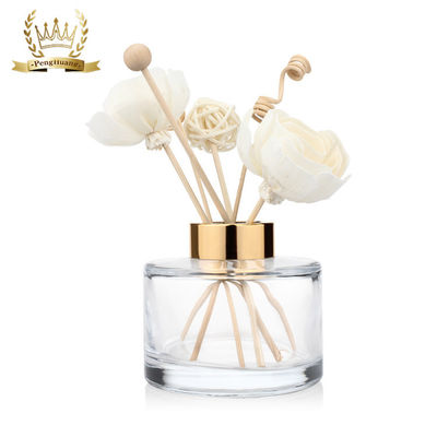 모자를 가진 장식적인 200ml 유포자 유리병 둥근 공간