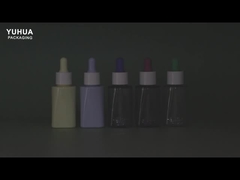에센셜 오일 및 스킨케어를 위한 로고 인쇄 50ml PET 세럼 드로퍼 병